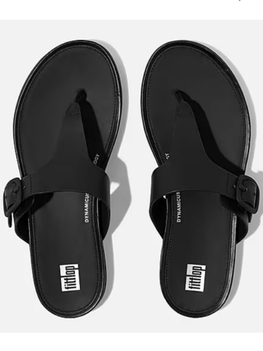 GRACIE Matt-Buckle Leather Toe-Post Sandals (Brand New, In Box, Never Worn)